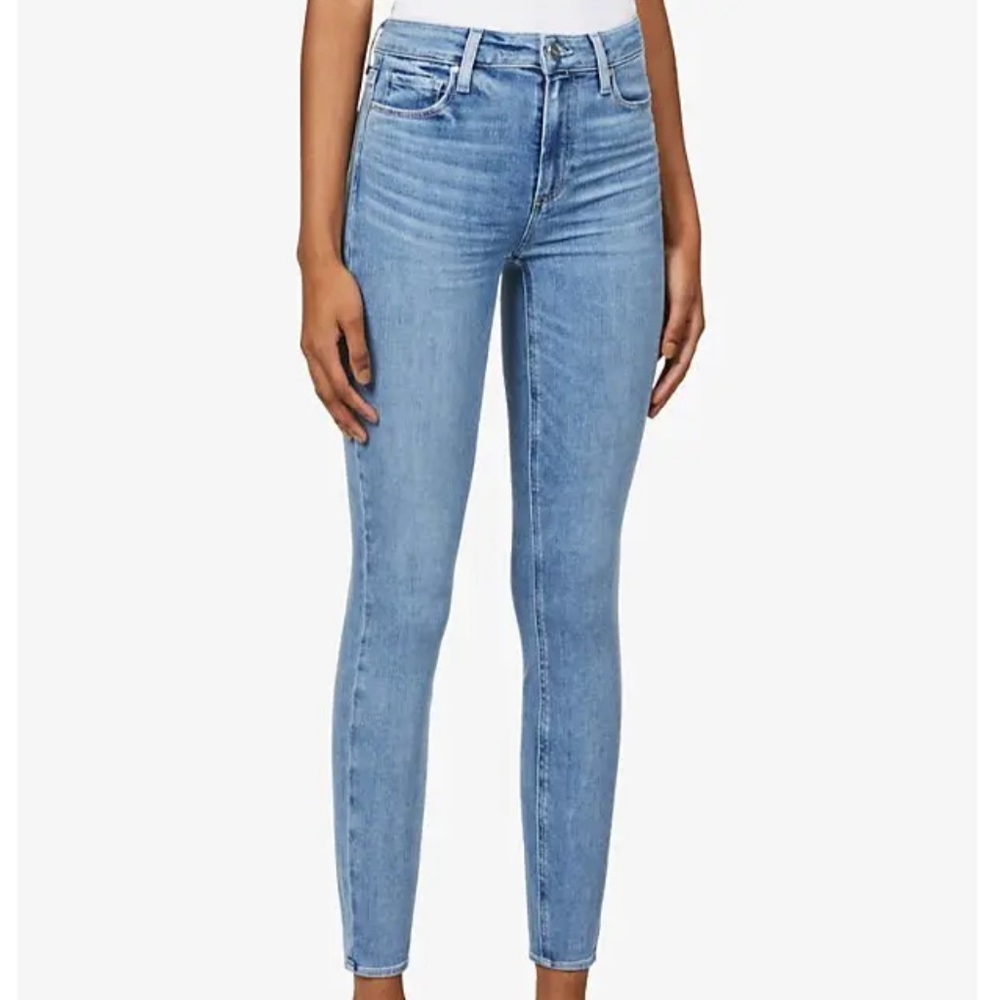 PAIGE Hoxton Ankle cropped skinny high-rise stretch-denim jeans. Women’s size 29